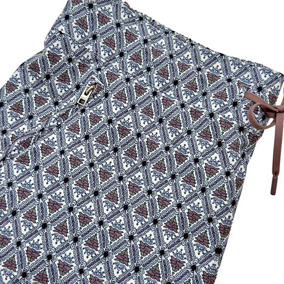 Athleta Womens Sz 12 Geometric Blue Brown Hudson Board Shorts - Picture 7 of 7